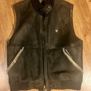 Postcard Shearling Leather Vest
